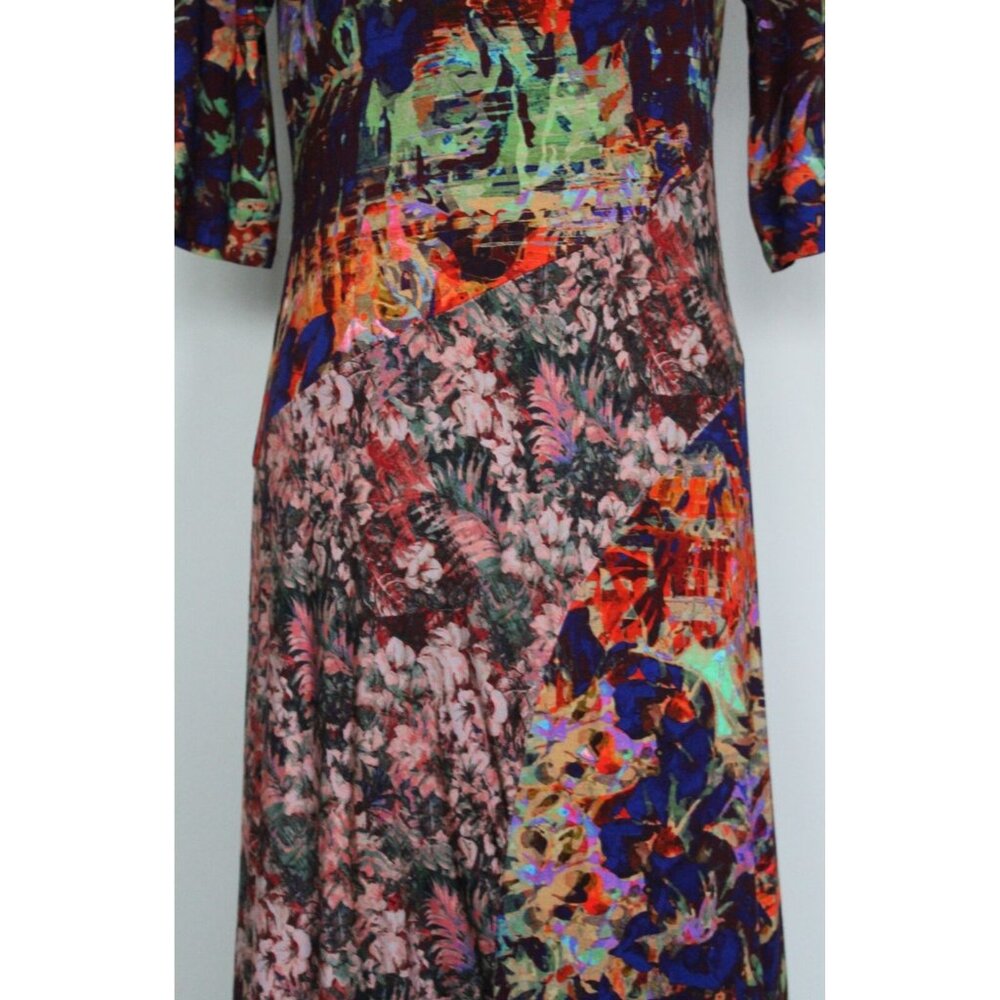 SOFT SURROUNDINGS Estelle Maxi Dress Jersey Knit Mixed Patterns, Size M Medium - Picture 5 of 13